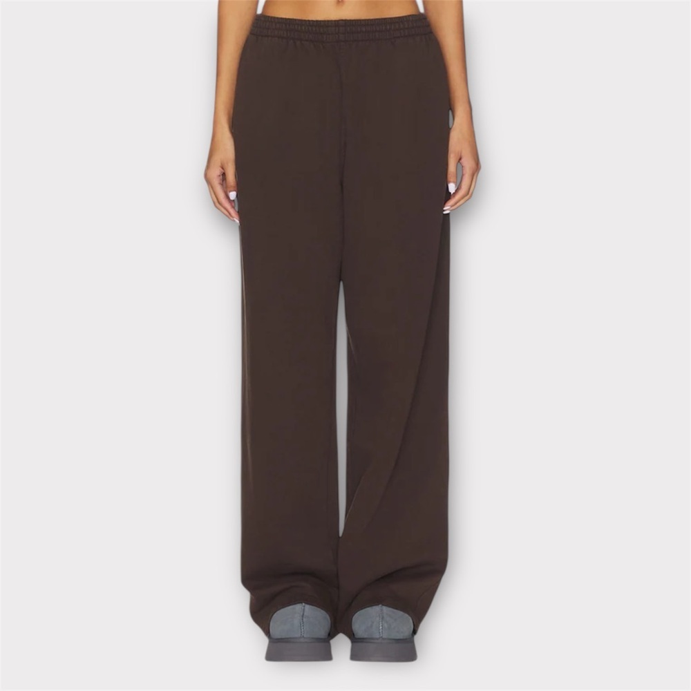 SKIMS Boyfriend Fleece Baggy Sweatpant in Espresso Size Small - Picture 7 of 16